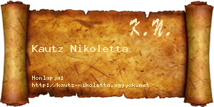 Kautz Nikoletta névjegykártya